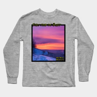 Views From the Bluff - Barn Bluff Sunrise #36, Purple Sunrise Long Sleeve T-Shirt